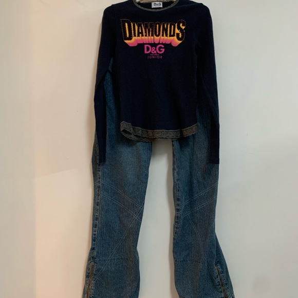Dolce & Gabbana Junior Rouched Retro Jean - Picture 2 of 12